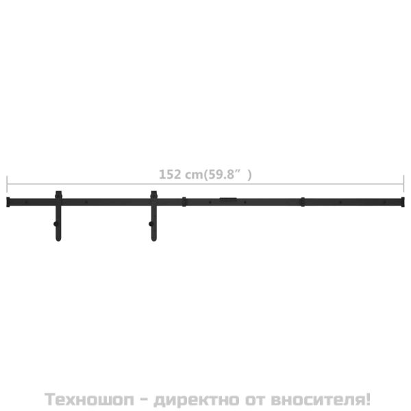Комплект за мини плъзгаща врата за шкаф, стомана, 152 см