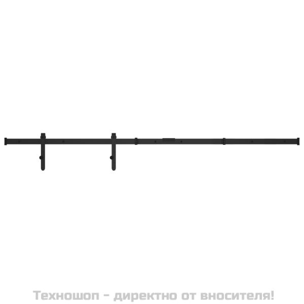 Комплект за мини плъзгаща врата за шкаф, стомана, 122 см