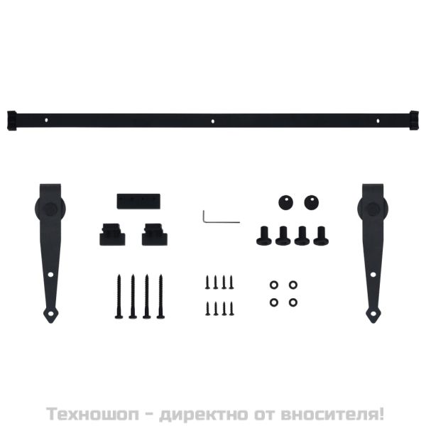 Комплект за мини плъзгаща врата за шкаф, стомана, 152 см