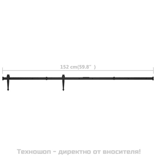 Комплект за мини плъзгаща врата за шкаф, стомана, 152 см