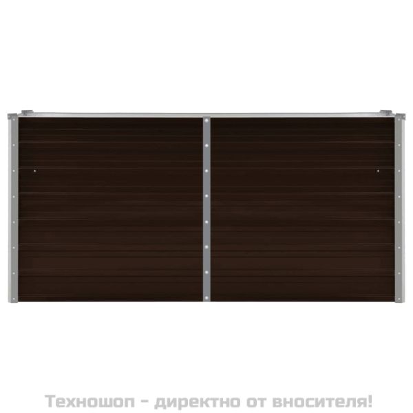 Градинска висока леха кафява 160x40x77 см поцинкована стомана