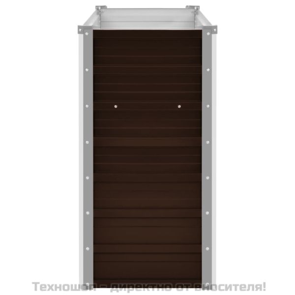 Градинска висока леха кафява 160x40x77 см поцинкована стомана