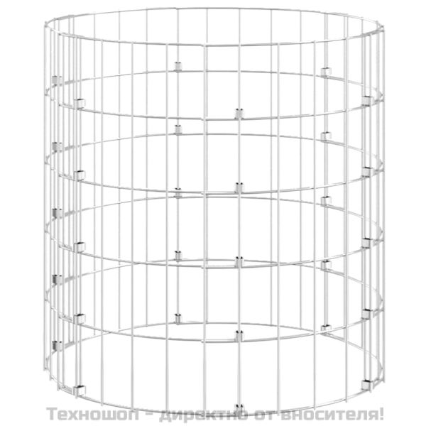Градински компостер Ø50x50 см поцинкована стомана