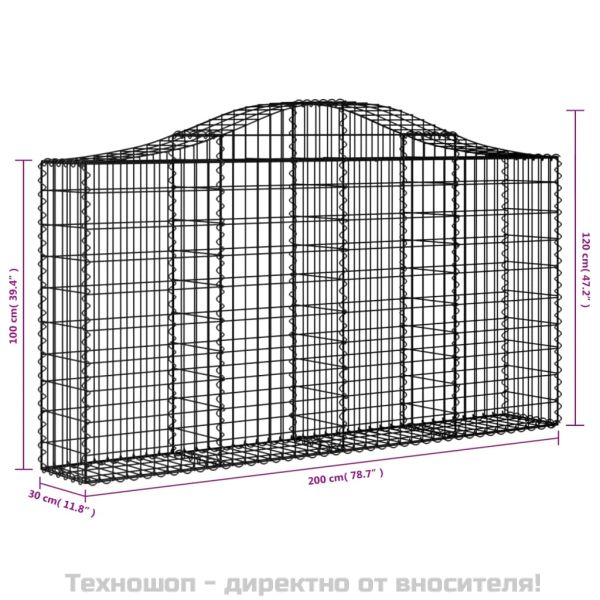 Габионни кошници арка 20 бр 200x30x100/120см поцинковано желязо