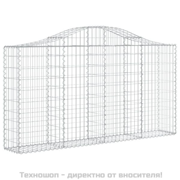 Габионни кошници арка 2 бр 200x30x100/120 см поцинковано желязо