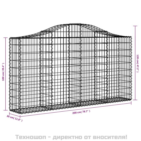 Габионни кошници арка 10 бр 200x30x100/120см поцинковано желязо