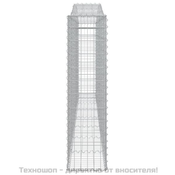 Дъговидна габионна кошница 400x30x120/140 см поцинковано желязо