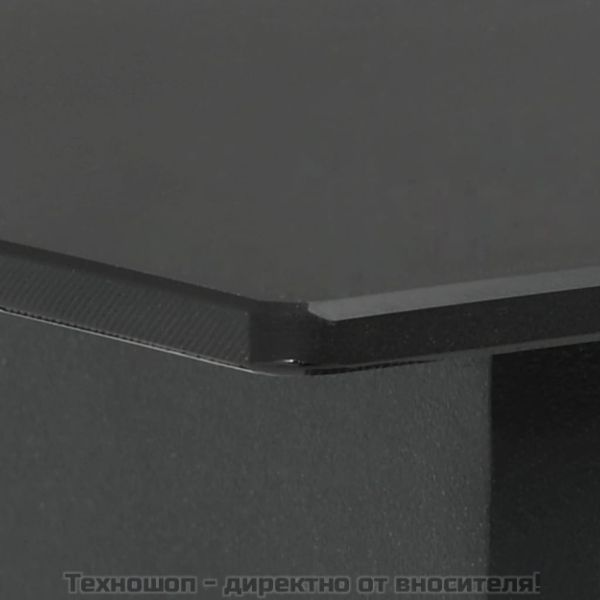 Градински трапезен комплект, 3 части, черен