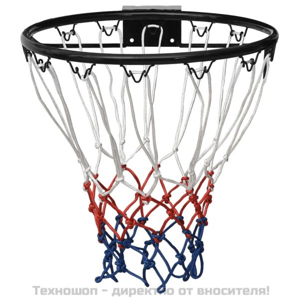 Баскетболен ринг, черен, 39 см, стомана