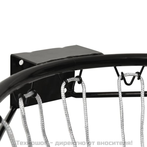 Баскетболен ринг, черен, 39 см, стомана