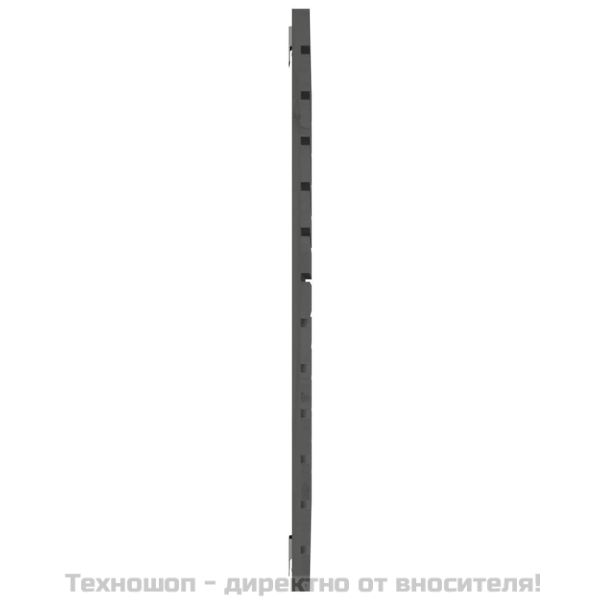 Стенна табла за спалня, сива, 146x3x91,5 см, борово дърво масив