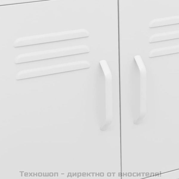 Шкаф за съхранение, бял, 60x35x56 см, стомана