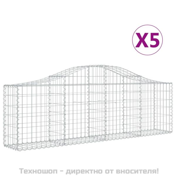 Габионни кошници арка 5 бр 200x30x60/80 см поцинковано желязо