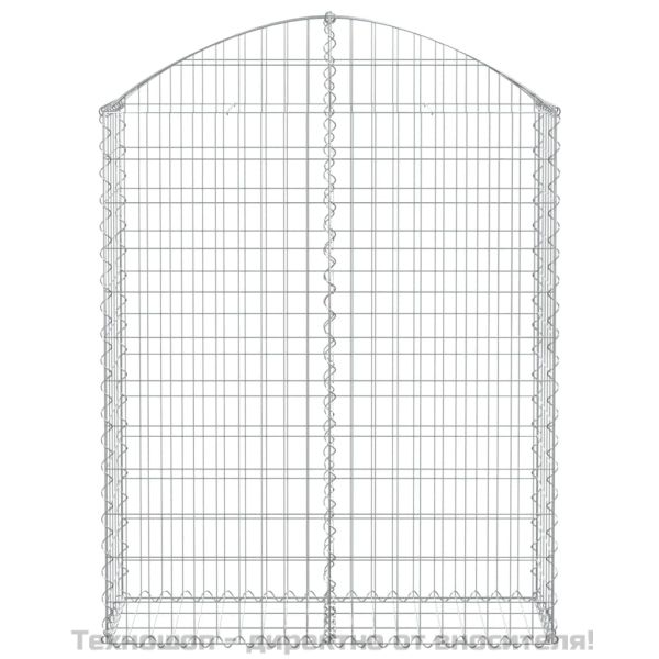 Дъговидна габионна кошница 100x30x120/140 см поцинковано желязо