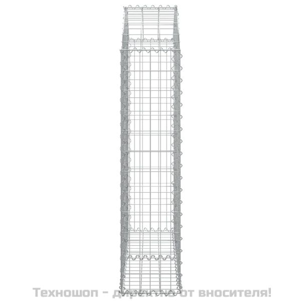 Дъговидна габионна кошница 100x30x120/140 см поцинковано желязо
