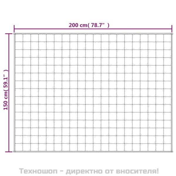 Утежнено одеяло сиво 150x200 см 7 кг плат