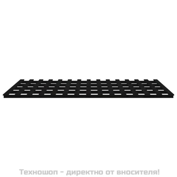 Рамка за легло, черна, 200x200 см, бор масив