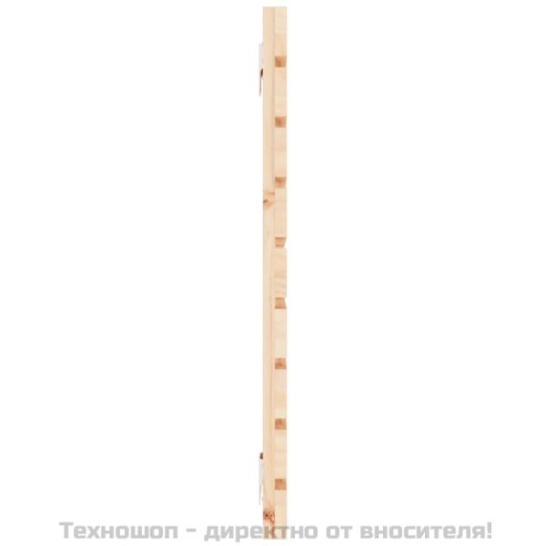 Стенна табла за спалня, 126x3x63 см, борово дърво масив