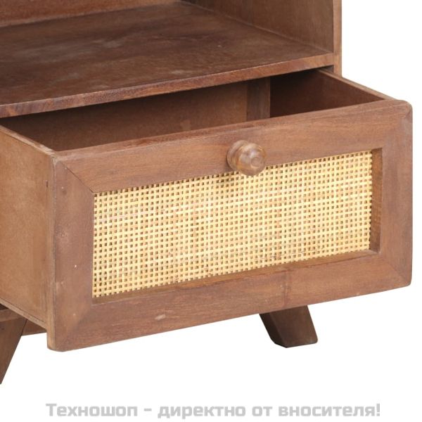 Нощно шкафче, 40x30x50 см, мангово дърво масив