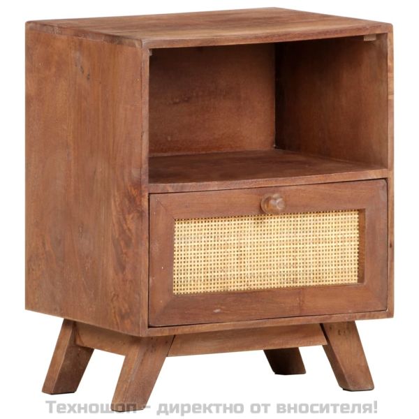 Нощно шкафче, 40x30x50 см, мангово дърво масив