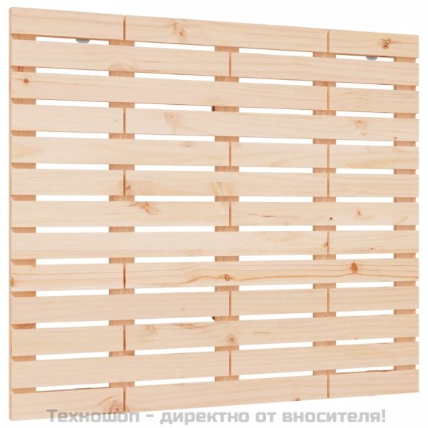 Стенна табла за спалня, 81x3x91,5 см, борово дърво масив