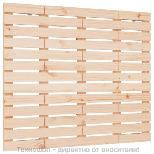 Стенна табла за спалня, 96x3x91,5 см, борово дърво масив