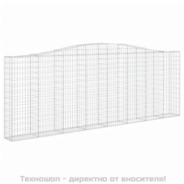 Дъговидна габионна кошница 400x30x140/160 см поцинковано желязо
