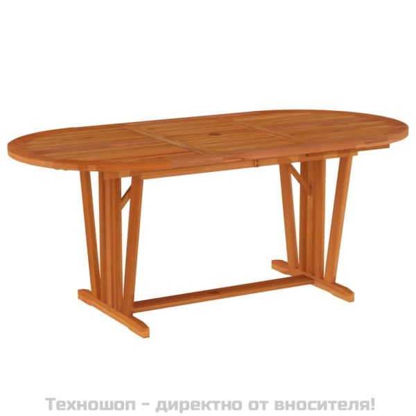 Градински трапезен комплект, 5 части, евкалиптово дърво масив