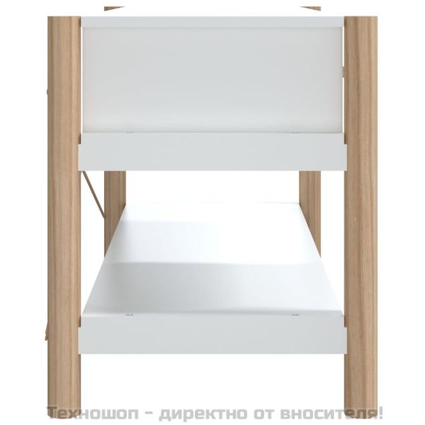 ТВ шкаф, бял, 82x38x45 см, инженерно дърво