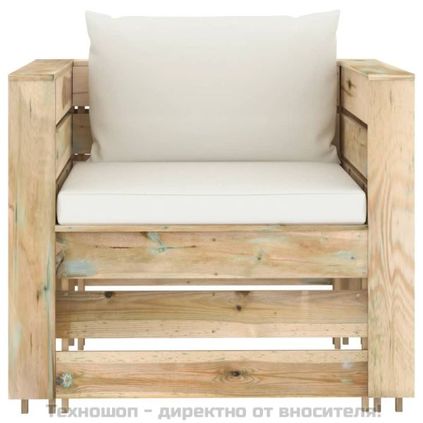 Градински комплект 2 части възглавници зелена импрегнация