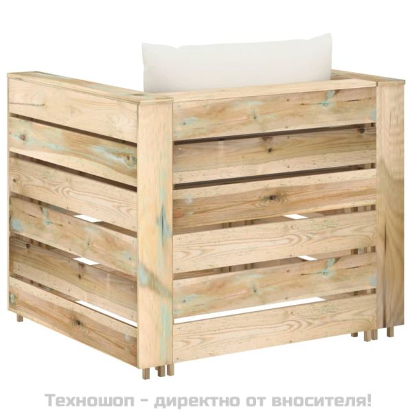 Градински комплект 2 части възглавници зелена импрегнация