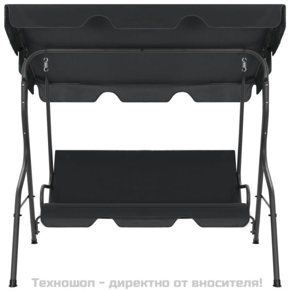 Градинска люлка, антрацит, 170x110x153 см