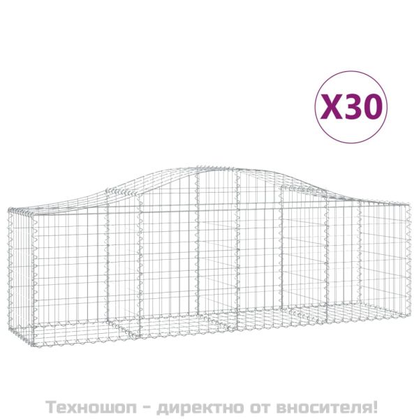 Габионни кошници арка 30 бр 200x50x60/80 см поцинковано желязо