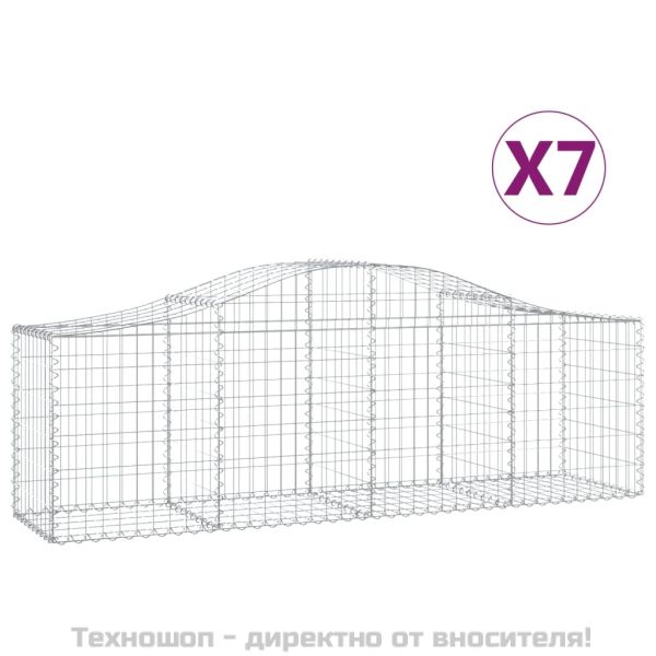 Габионни кошници арка 7 бр 200x50x60/80 см поцинковано желязо