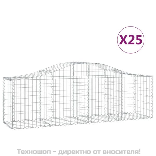Габионни кошници арка 25 бр 200x50x60/80 см поцинковано желязо