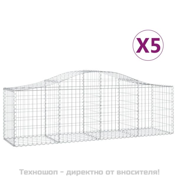 Габионни кошници арка 5 бр 200x50x60/80 см поцинковано желязо