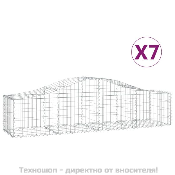 Габионни кошници арка 7 бр 200x50x40/60 см поцинковано желязо