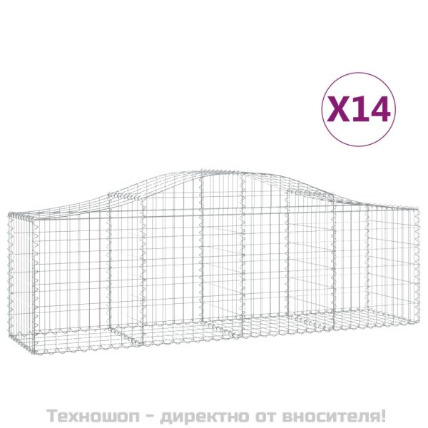 Габионни кошници арка 14 бр 200x50x60/80 см поцинковано желязо