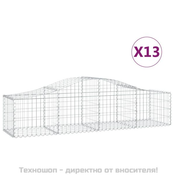 Габионни кошници арка 13 бр 200x50x40/60 см поцинковано желязо