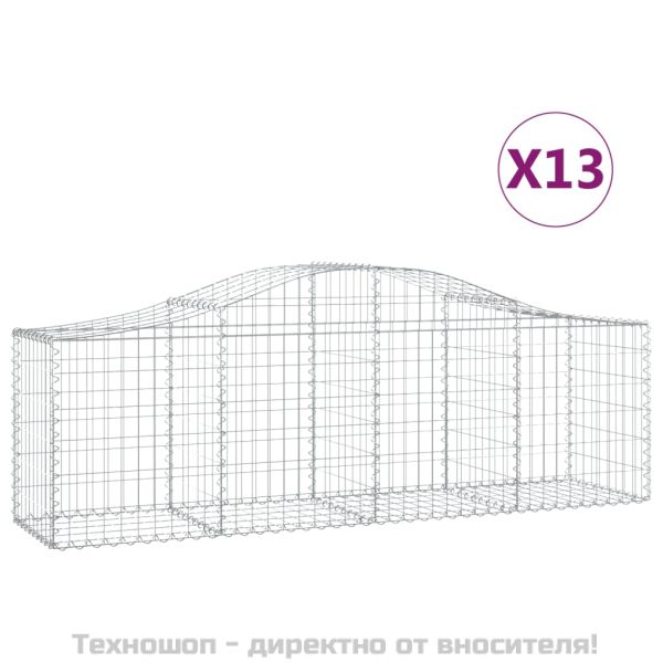 Габионни кошници арка 13 бр 200x50x60/80 см поцинковано желязо