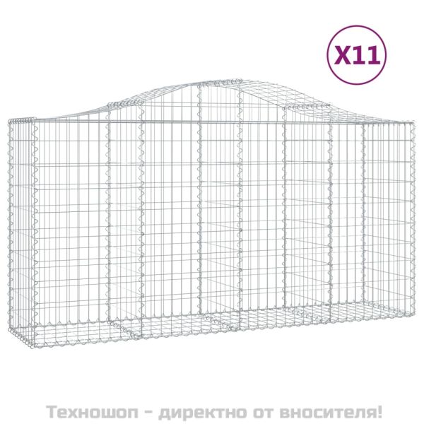 Габионни кошници арка 11 бр 200x50x100/120см поцинковано желязо