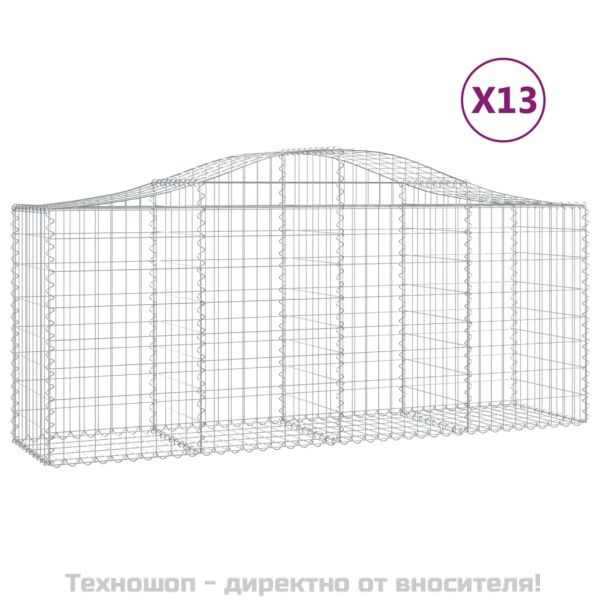 Габионни кошници арка 13 бр 200x50x80/100 см поцинковано желязо