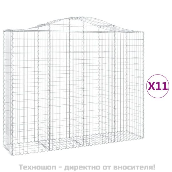 Габионни кошници арка 11 бр 200x50x160/180см поцинковано желязо