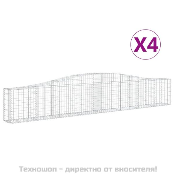 Габионни кошници арка 4 бр 400x30x60/80 см поцинковано желязо