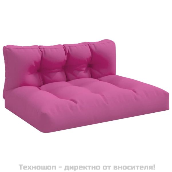 Палетни възглавници, 2 бр, розови, текстил