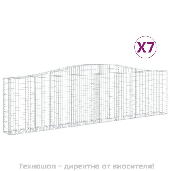 Габионни кошници арка 7 бр 400x30x100/120 см поцинковано желязо