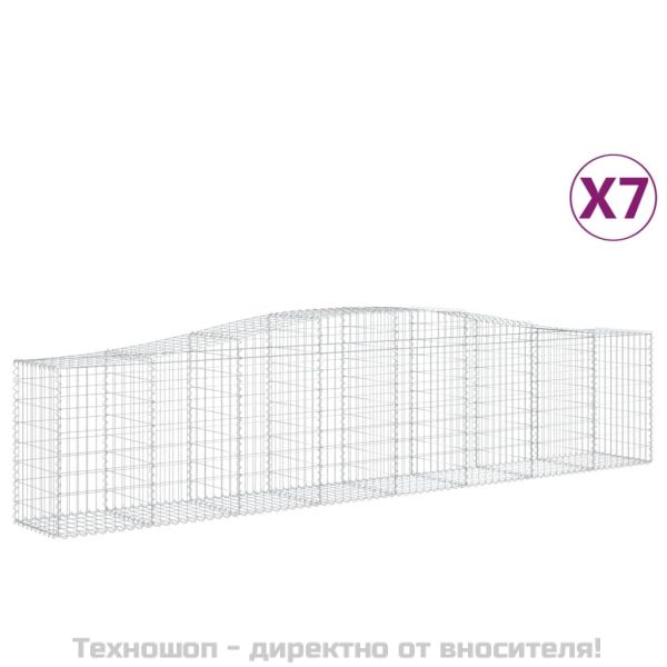 Габионни кошници арка 7 бр 400x50x80/100 см поцинковано желязо