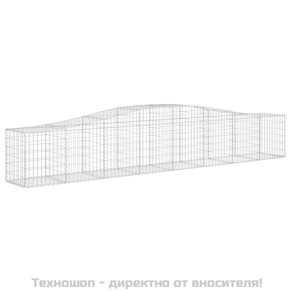 Габионни кошници арка 2 бр 400x50x60/80 см поцинковано желязо