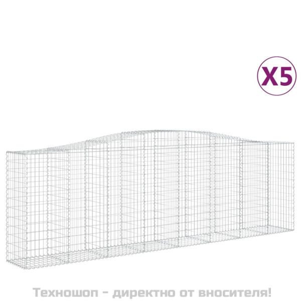 Габионни кошници арка 5 бр 400x50x120/140см поцинковано желязо