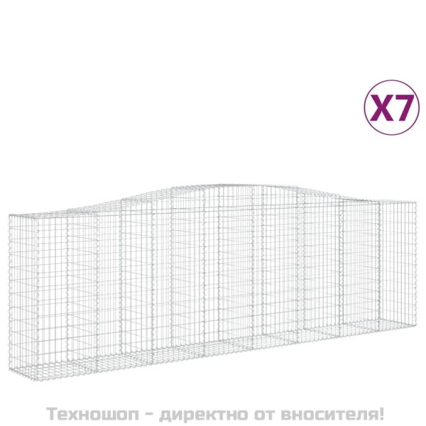 Габионни кошници арка 7 бр 400x50x120/140 см поцинковано желязо